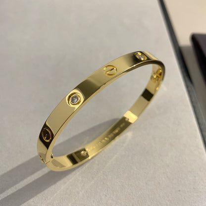[⭐JeweliWhal]LOVE BRACELET 6.1MM 4 DIAMONDS