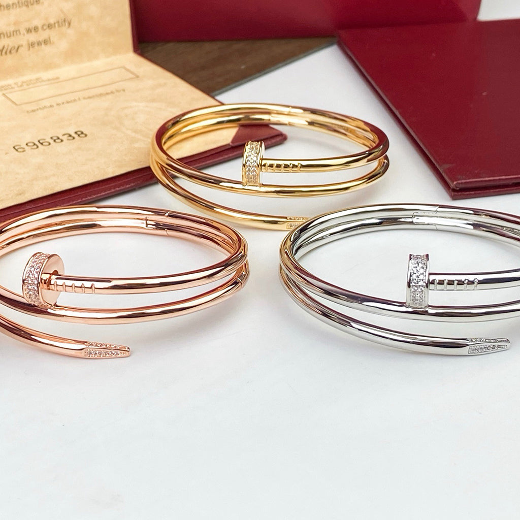 [⭐JeweliWhal]JUSTE BRACELET 3.5MM DOUBLE ROW DIAMOND