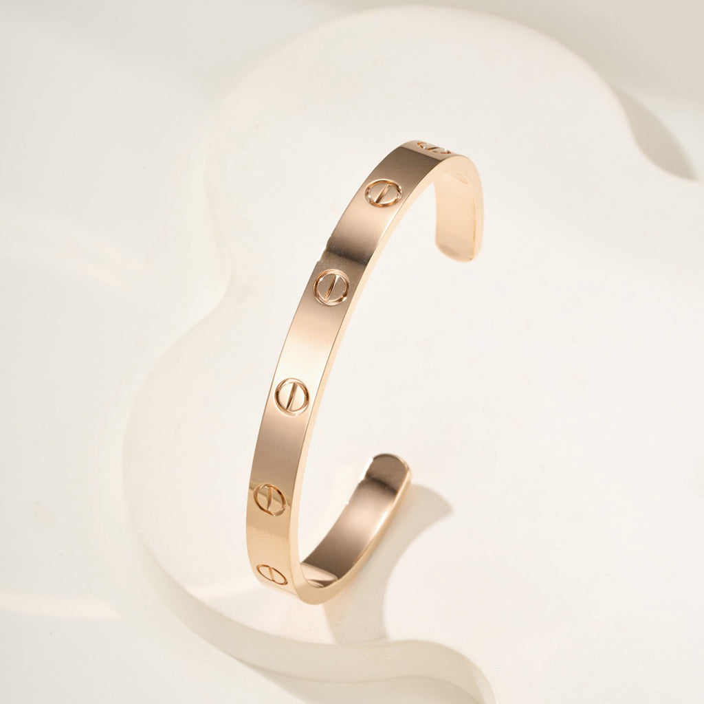[⭐JeweliWhal]LOVE BRACELET 6.1MM OPEN CUFF