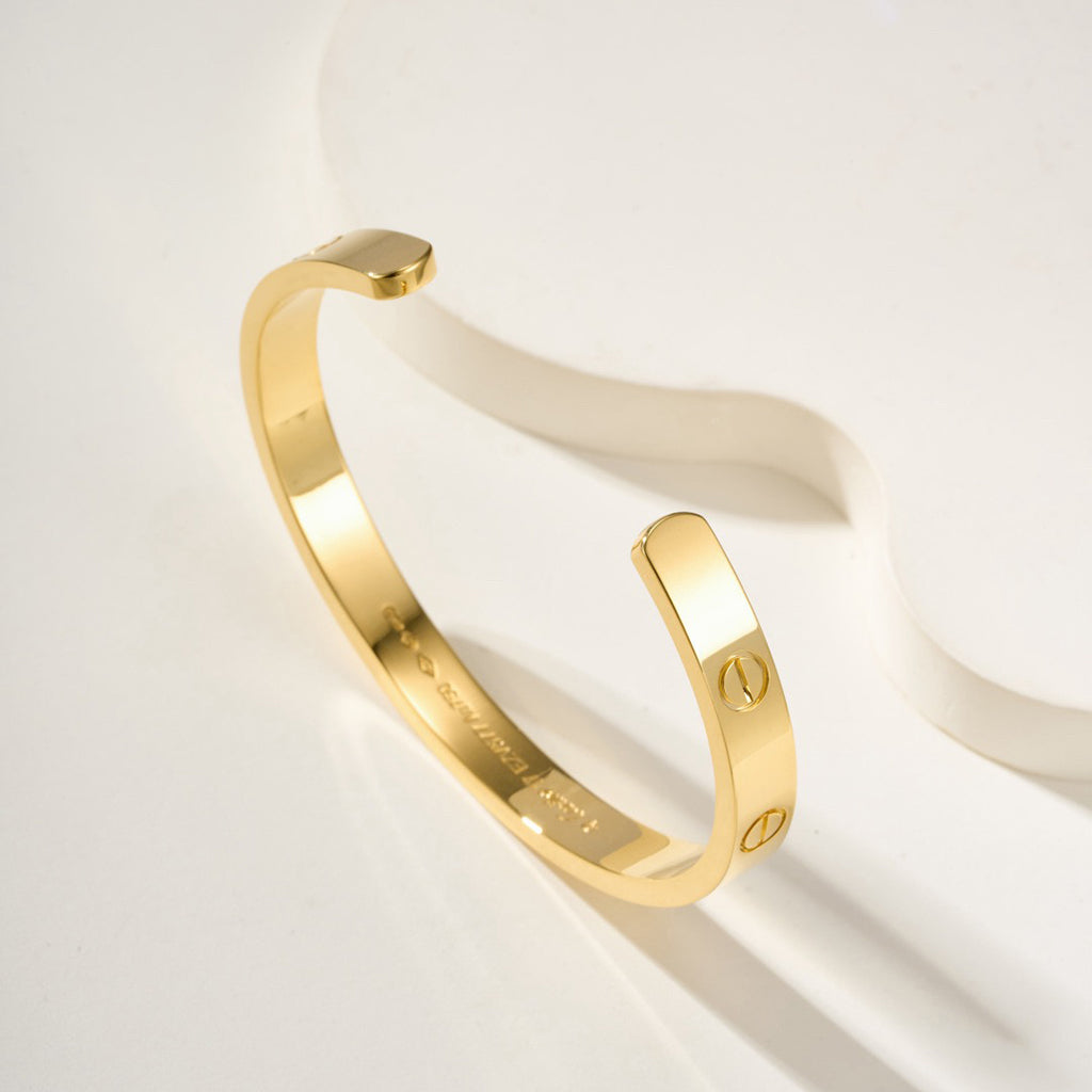 [⭐JeweliWhal]LOVE BRACELET 6.1MM OPEN CUFF