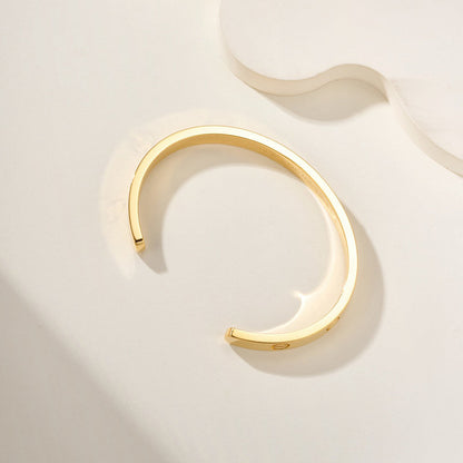 [⭐JeweliWhal]LOVE BRACELET 6.1MM OPEN CUFF