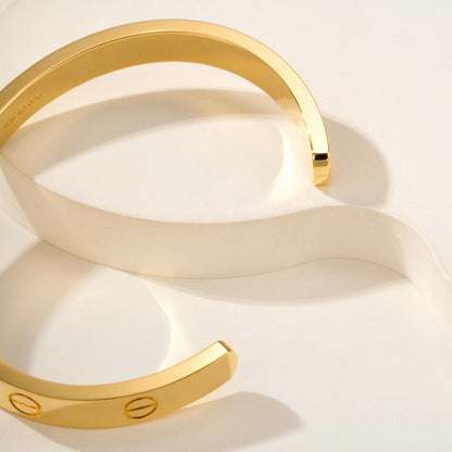 [⭐JeweliWhal]LOVE BRACELET 6.1MM OPEN CUFF