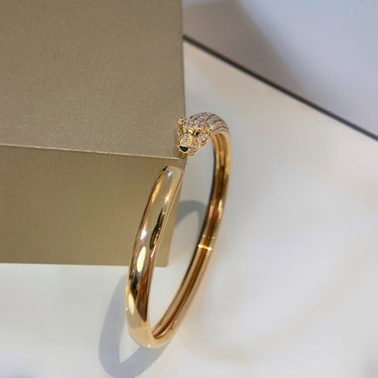 [⭐JeweliWhal]PANTHERE HALF DIAMOND OPEN BRACELET