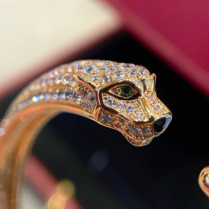 [⭐JeweliWhal]PANTHERE HALF DIAMOND OPEN BRACELET
