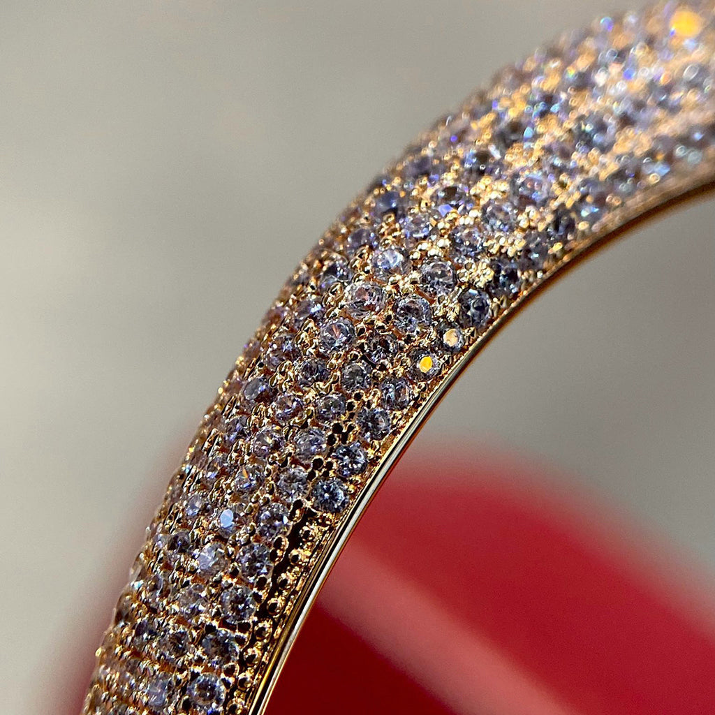 [⭐JeweliWhal]PANTHERE HALF DIAMOND OPEN BRACELET