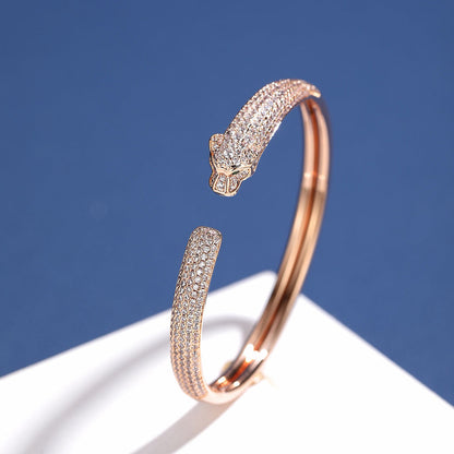 [⭐JeweliWhal]PANTHERE FULL DIAMOND OPEN BRACELET