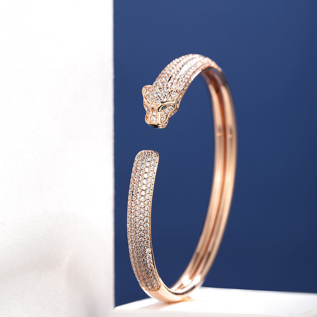 [⭐JeweliWhal]PANTHERE FULL DIAMOND OPEN BRACELET