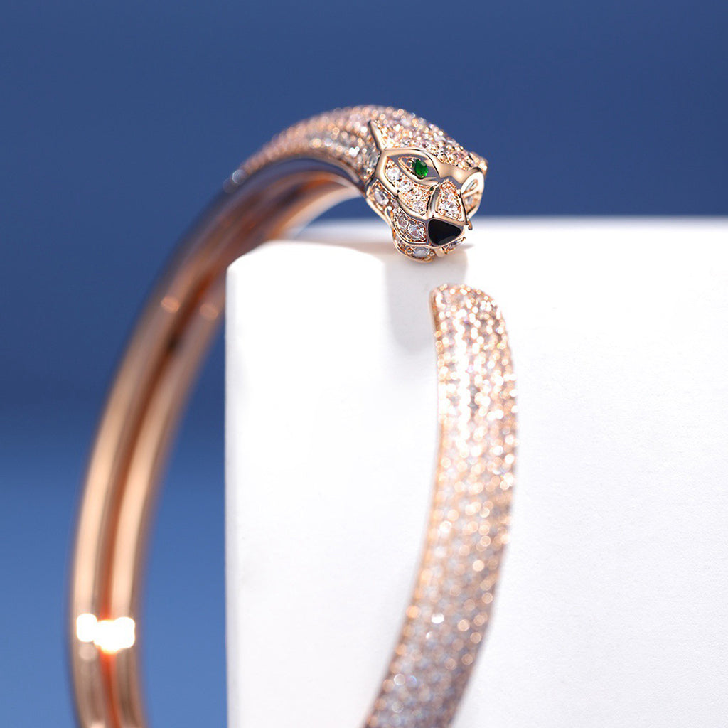 [⭐JeweliWhal]PANTHERE FULL DIAMOND OPEN BRACELET