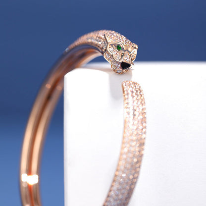 [⭐JeweliWhal]PANTHERE FULL DIAMOND OPEN BRACELET