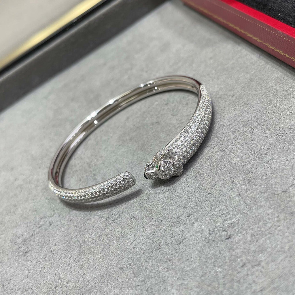 [⭐JeweliWhal]PANTHERE FULL DIAMOND OPEN BRACELET