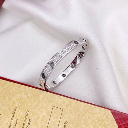 [⭐JeweliWhal]LOVE BRACELET 6.1MM DIAMOND-PAVED CERAMIC