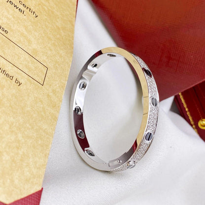 [⭐JeweliWhal]LOVE BRACELET 6.1MM DIAMOND-PAVED CERAMIC