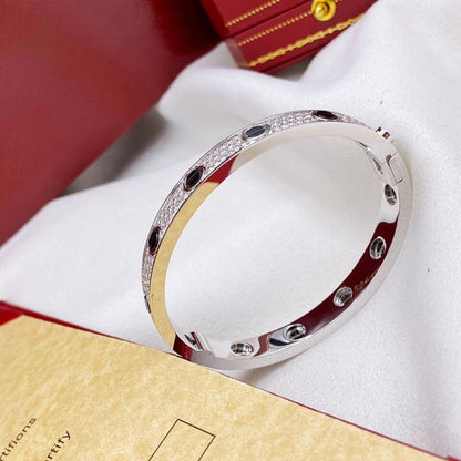 [⭐JeweliWhal]LOVE BRACELET 6.1MM DIAMOND-PAVED CERAMIC