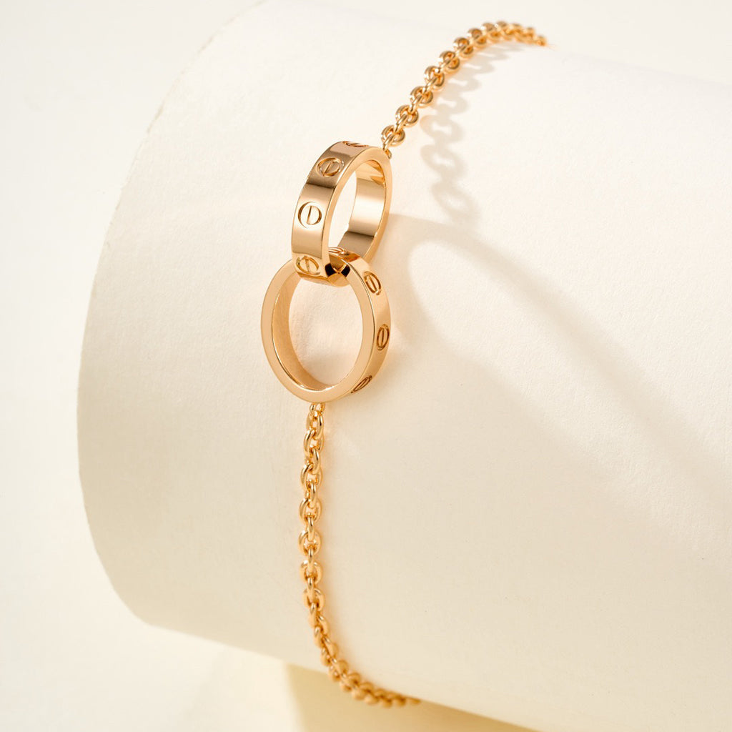 [⭐JeweliWhal]LOVE BRACELET DOUBLE RING