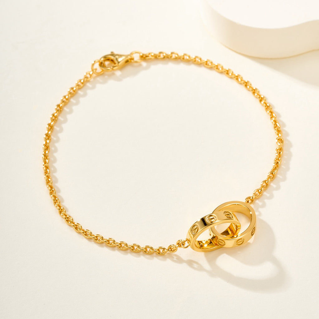 [⭐JeweliWhal]LOVE BRACELET DOUBLE RING