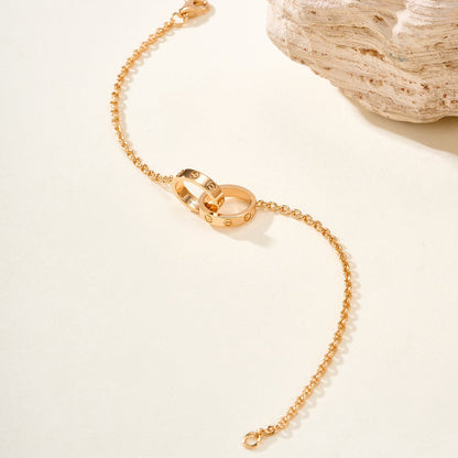 [⭐JeweliWhal]LOVE BRACELET DOUBLE RING