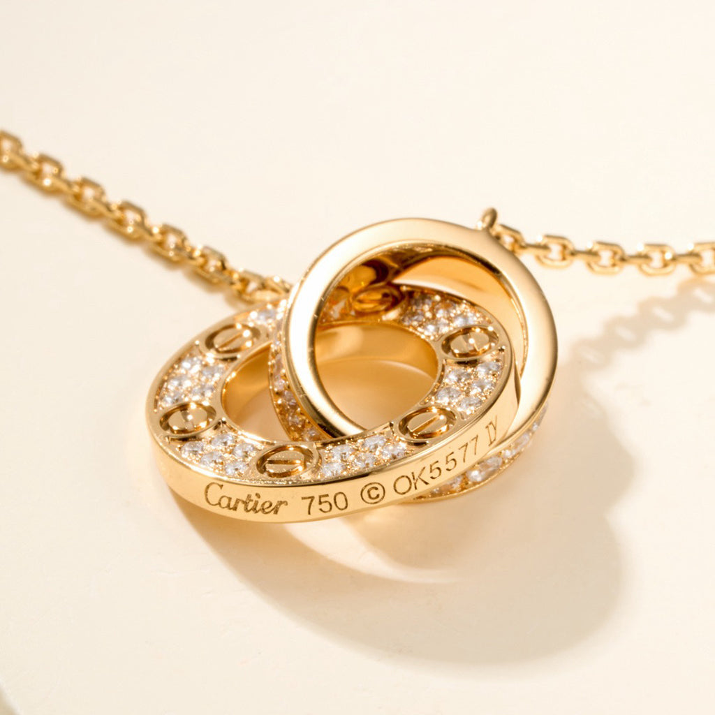 [⭐JeweliWhal]LOVE DOUBLE RING FULL DIAMOND BRACELET