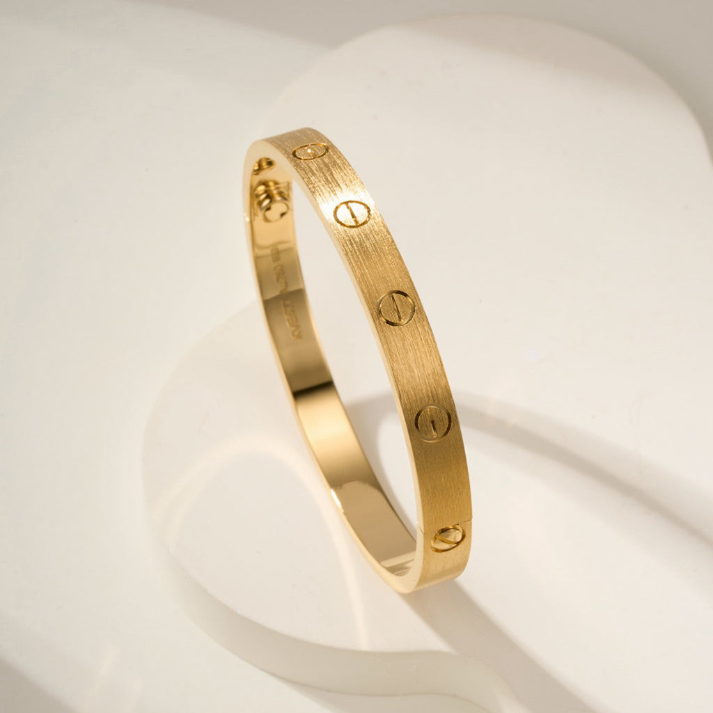 [⭐JeweliWhal]LOVE BRACELET 6.1MM BRUSHED