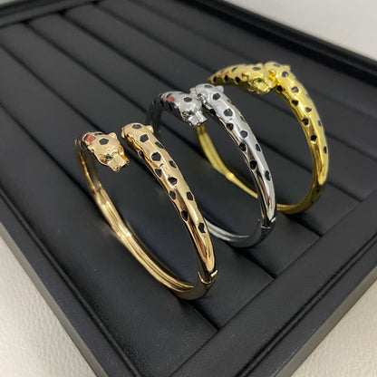 [⭐JeweliWhal]PANTHERE DOUBLE HEADED OPEN BRACELET