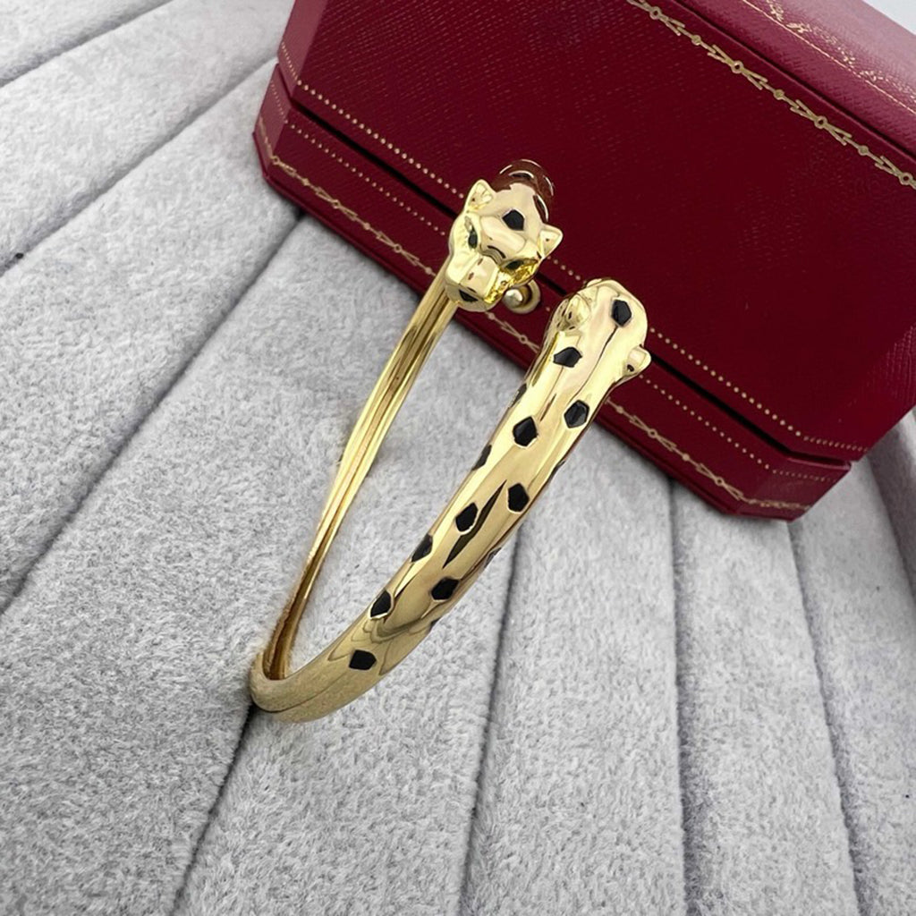 [⭐JeweliWhal]PANTHERE DOUBLE HEADED OPEN BRACELET