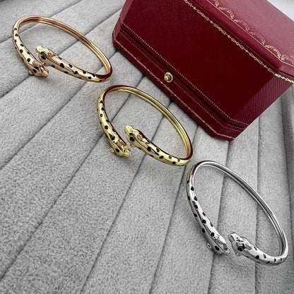 [⭐JeweliWhal]PANTHERE DOUBLE HEADED OPEN BRACELET