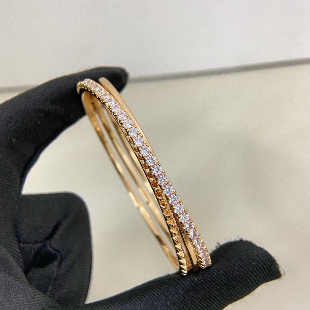 [⭐JeweliWhal]ETINCELLE HALF-PAVED DIAMOND BRACELET