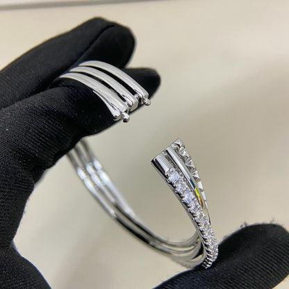 [⭐JeweliWhal]ETINCELLE HALF-PAVED DIAMOND BRACELET