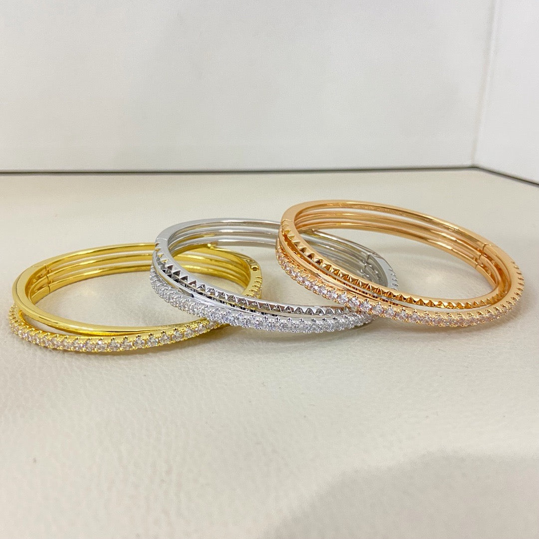 [⭐JeweliWhal]ETINCELLE HALF-PAVED DIAMOND BRACELET