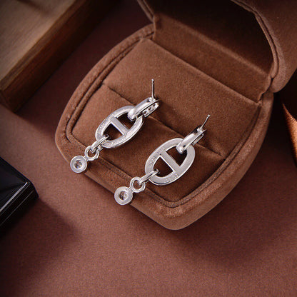 [LUXORA]HM CHAINE DIAMOND EARRINGS