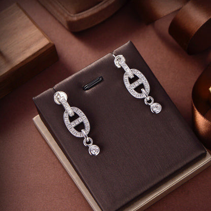 [LUXORA]HM CHAINE DIAMOND EARRINGS