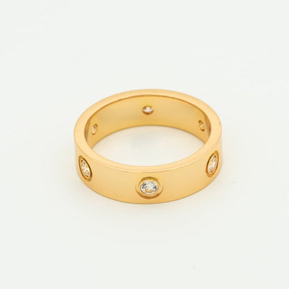 [LUXORA]LOVE RING 5.5MM 6 DIAMONDS PINK GOLD