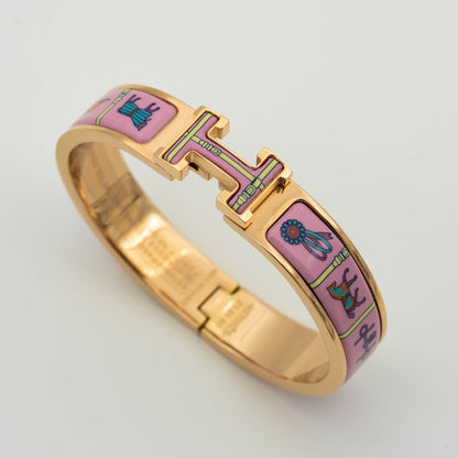 [LUXORA]H PINK GOLD BRACELET PINK CERAMIC
