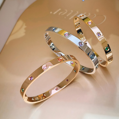 [LUXORA] 2026 RAINBOW LOVE BRACELET 6.1MM  10 DIAMONDS