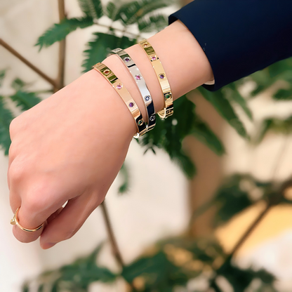 [LUXORA] 2026 RAINBOW LOVE BRACELET 6.1MM  10 DIAMONDS