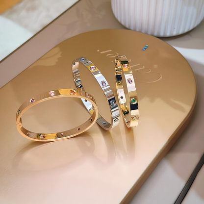 [LUXORA] 2026 RAINBOW LOVE BRACELET 6.1MM  10 DIAMONDS