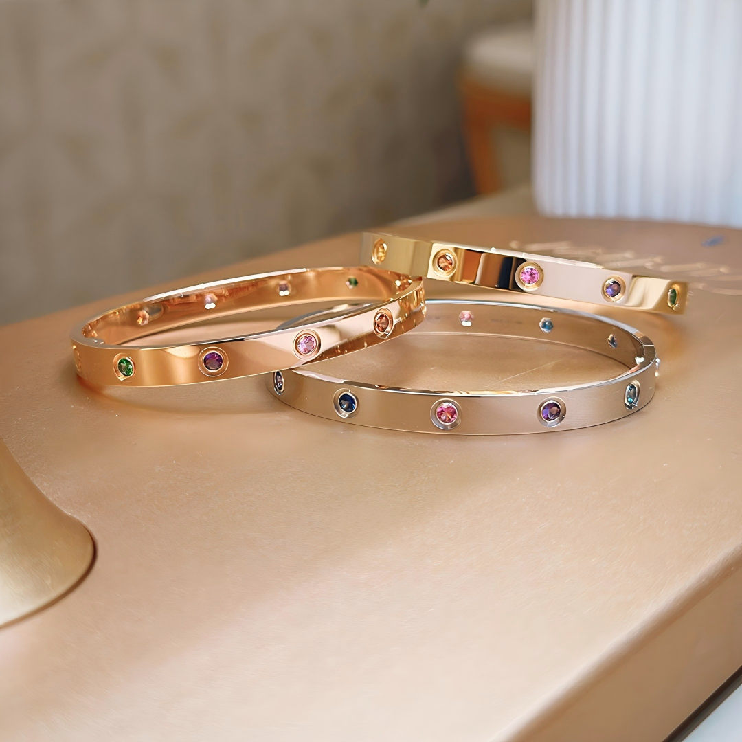 [LUXORA] 2026 RAINBOW LOVE BRACELET 6.1MM  10 DIAMONDS
