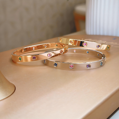 [LUXORA] 2026 RAINBOW LOVE BRACELET 6.1MM  10 DIAMONDS