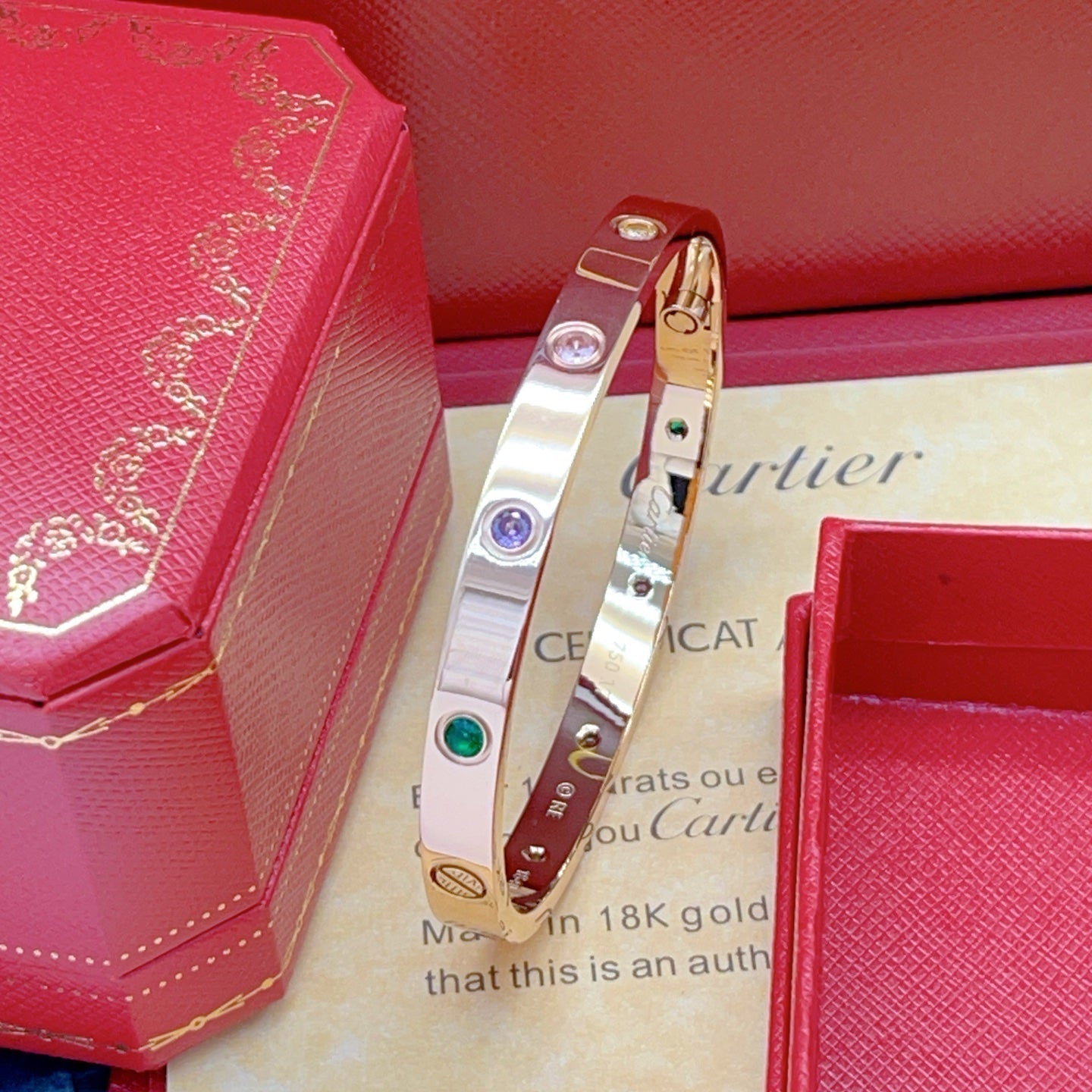 [LUXORA] 2026 RAINBOW LOVE BRACELET 6.1MM  10 DIAMONDS