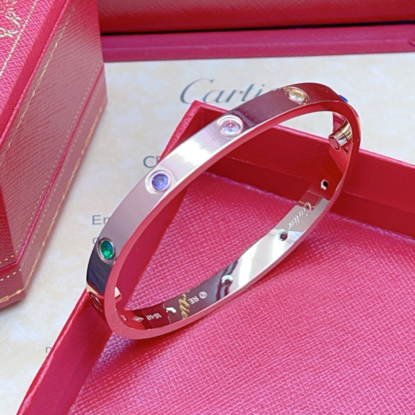 [LUXORA] 2026 RAINBOW LOVE BRACELET 6.1MM  10 DIAMONDS