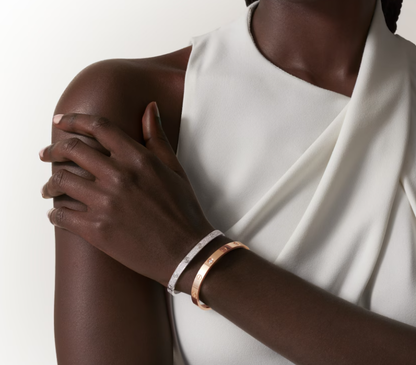 [LUXORA]NEW-LOVE-4.8MM-Width Diamond-Studded Bracelet