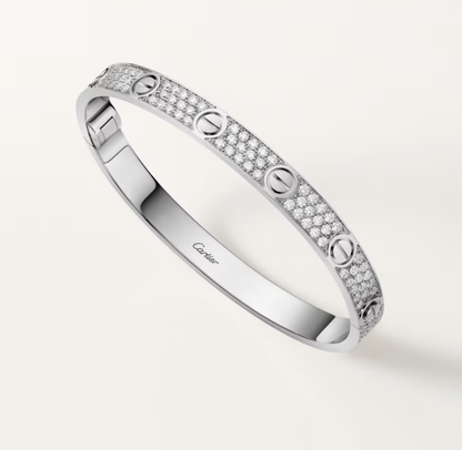 [LUXORA]NEW-LOVE-6.1MM-Width Diamond-Studded Bracelet