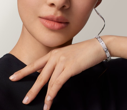 [LUXORA]NEW-LOVE-6.1MM-Width Diamond-Studded Bracelet