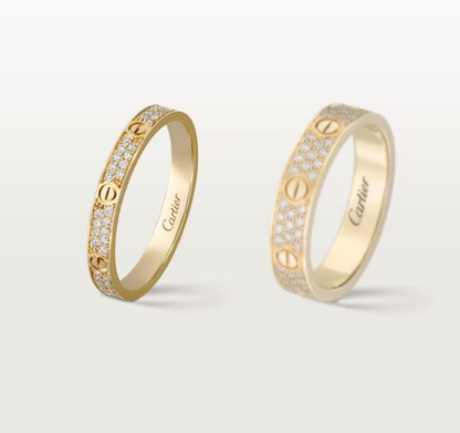[LUXORA]LOVE RING 2.6mm-wide full-diamond ring Gold