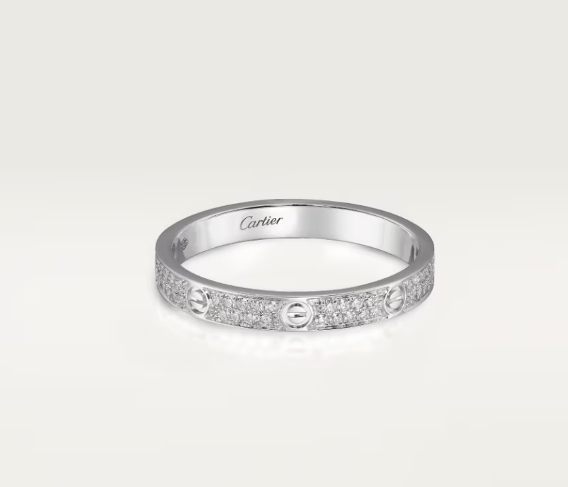 [LUXORA]LOVE RING 2.6mm-wide full-diamond ring silver
