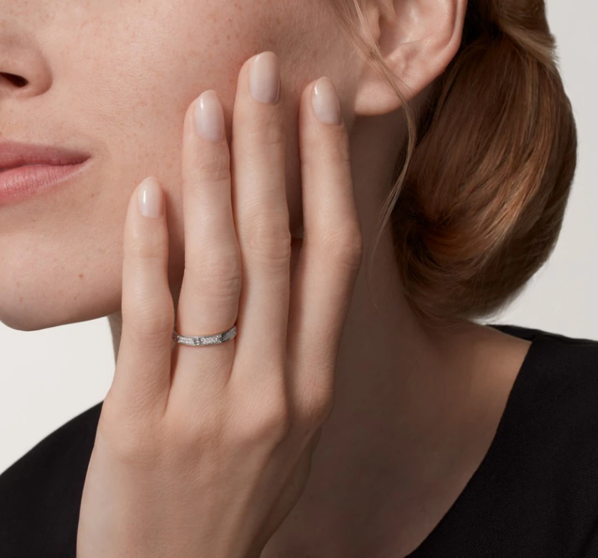 [LUXORA]LOVE RING 2.6mm-wide full-diamond ring silver