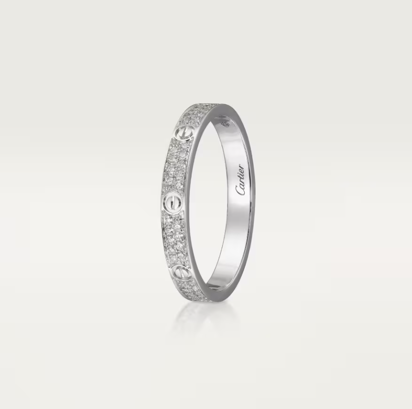 [LUXORA]LOVE RING 2.6mm-wide full-diamond ring silver