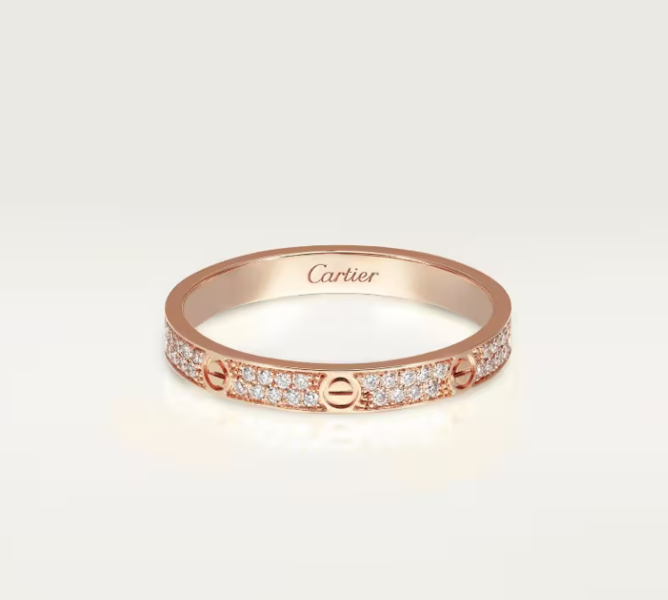 [LUXORA]LOVE RING 2.6mm-wide full-diamond ring Rose Gold