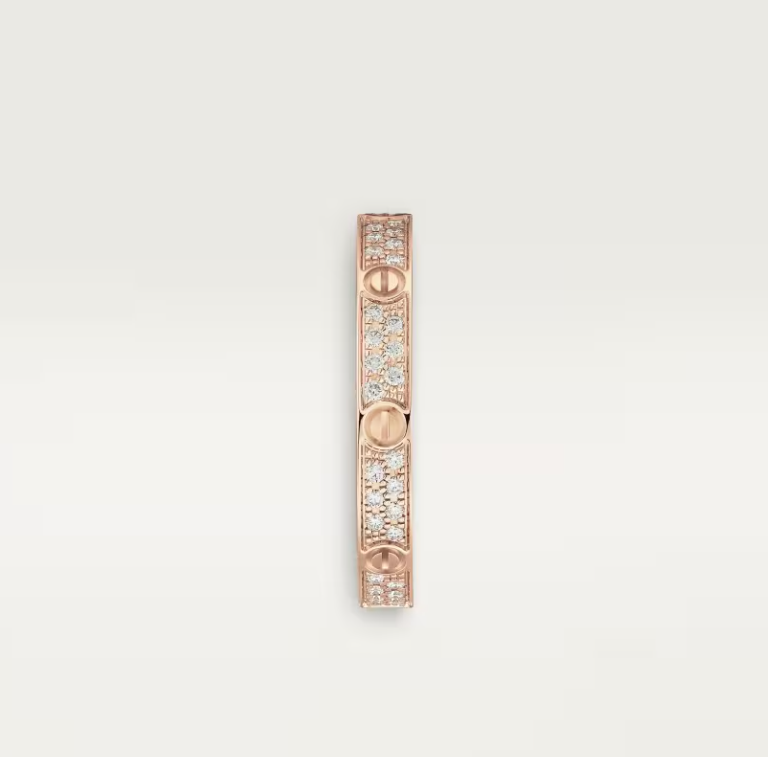 [LUXORA]LOVE RING 2.6mm-wide full-diamond ring Rose Gold