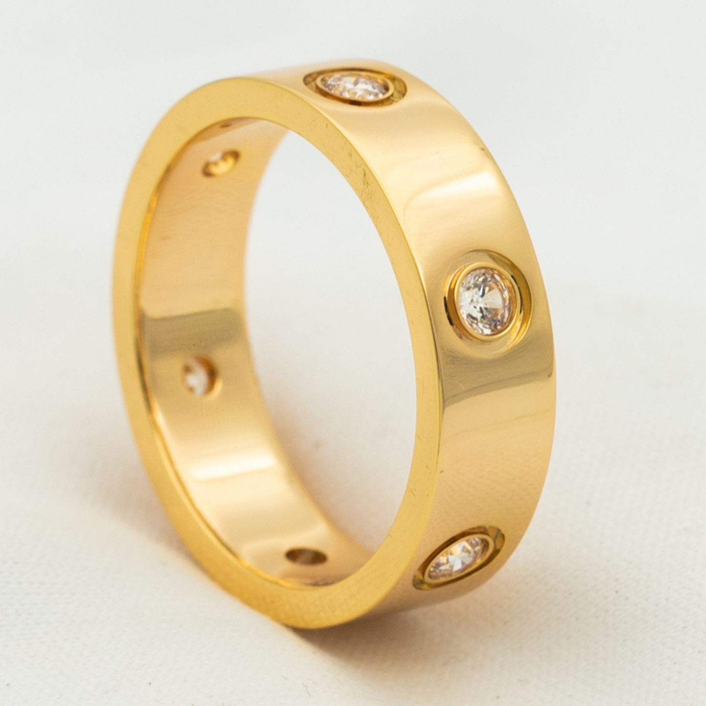 [LUXORA]LOVE RING 5.5MM 6 DIAMONDS PINK GOLD
