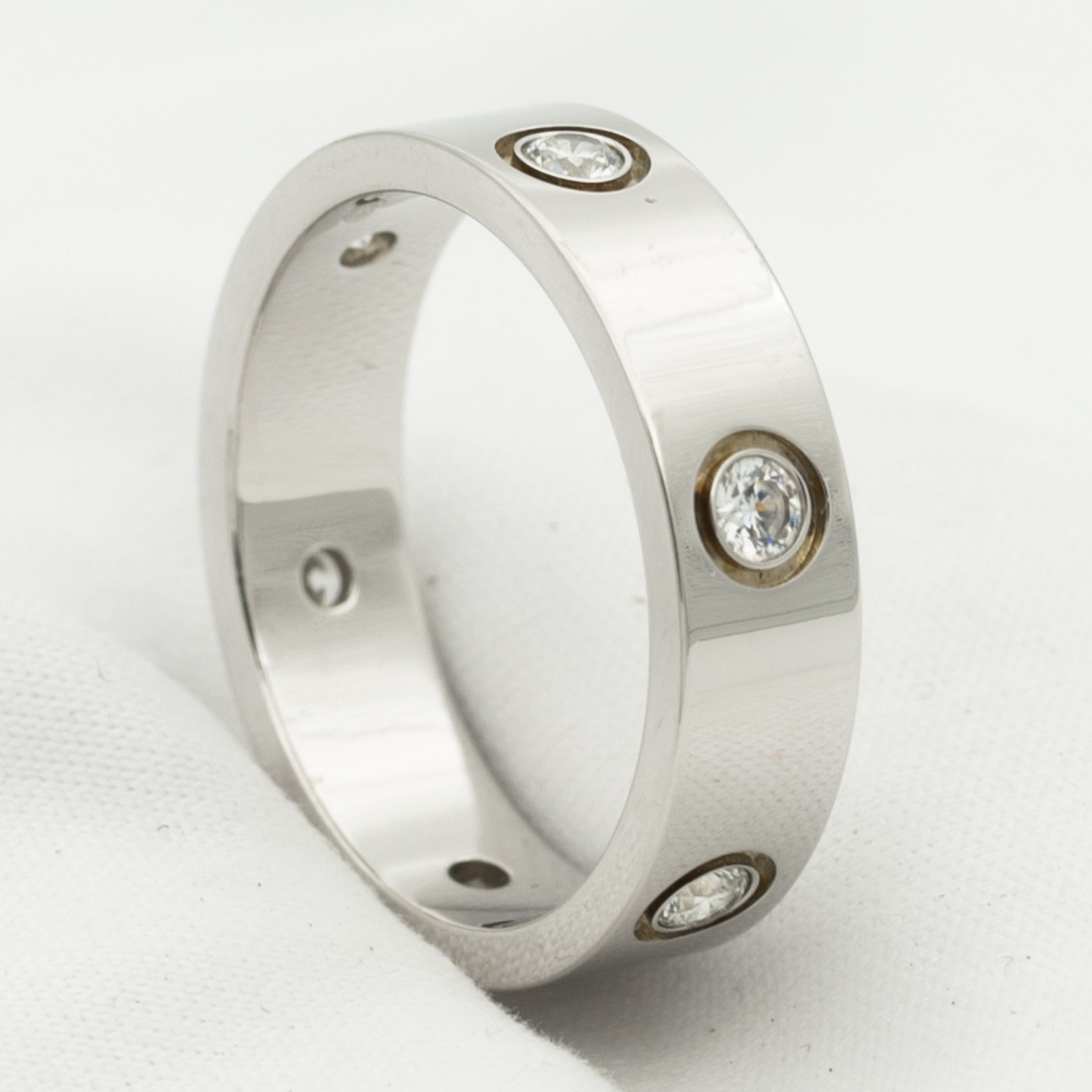 [LUXORA]LOVE RING 5.5MM 6 DIAMONDS SILVER